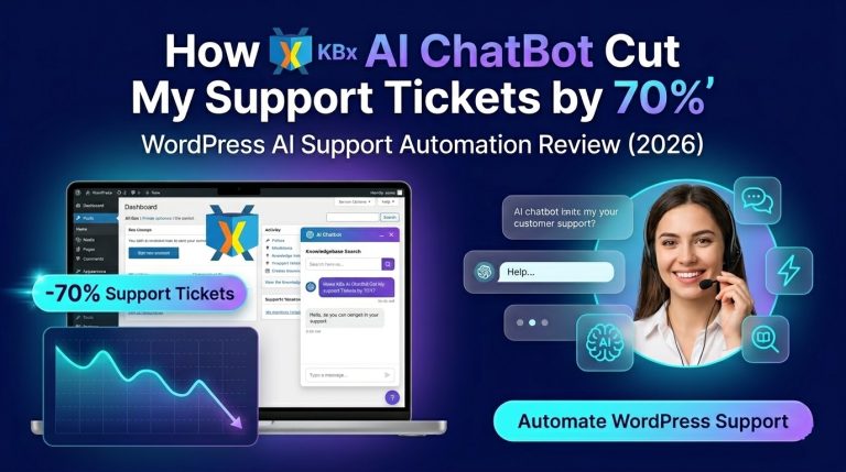 How KnowledgeBase X (KBx) AI ChatBot Helped Me Cut Support Tickets by 70%