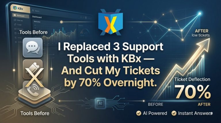 I Replaced 3 Support Tools with KBx — And Cut My Tickets by 70% Overnight